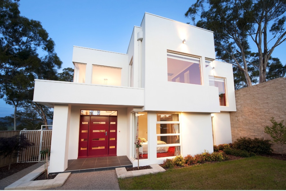 modern home red door
